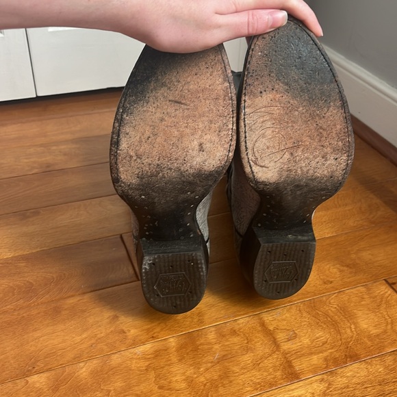 Tony Lama Black and Gray Cowboy Boots - Picture 4 of 5